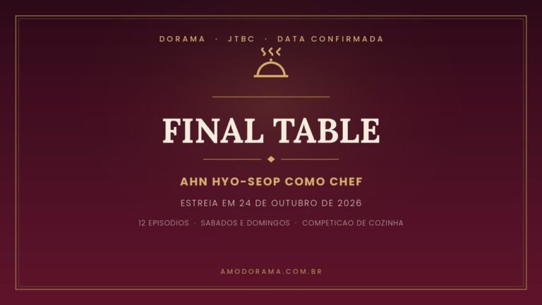 Final Table, com Ahn Hyo-seop, estreia em 24 de outubro de 2026 na JTBC Final Table, com Ahn Hyo-seop, estreia em 24 de outubro de 2026 na JTBC